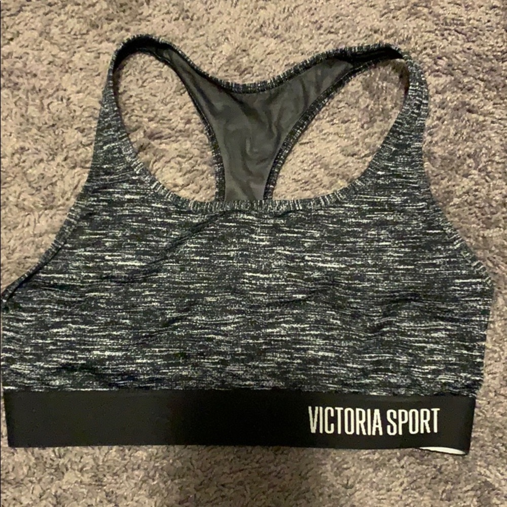 Heather black Victoria Secret sports bra